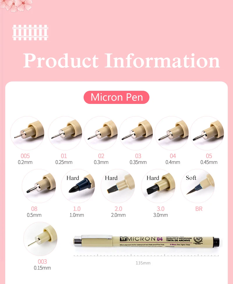 Набор маркеров ручка Pigma micron 0,45 мм 0,25 мм водонепроницаемый маркер для рисования манга крючок линии товары для рукоделия маркер