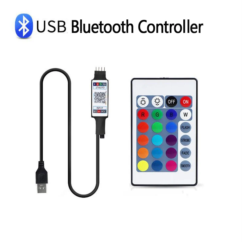 

5v UBS Bluetooth RGB светодиодный полосы/светильник s/лампа/светильник с пультом дистанционного управления для комнаты лежак Кухня Умный Замок шкаф...