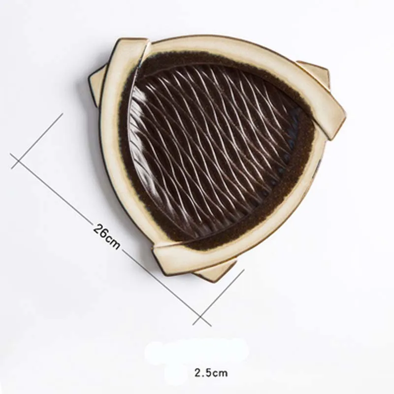 FANCITY Creative personality Japanese ancient kiln changed ceramic pottery characteristics restaurant tableware plate d | Дом и сад