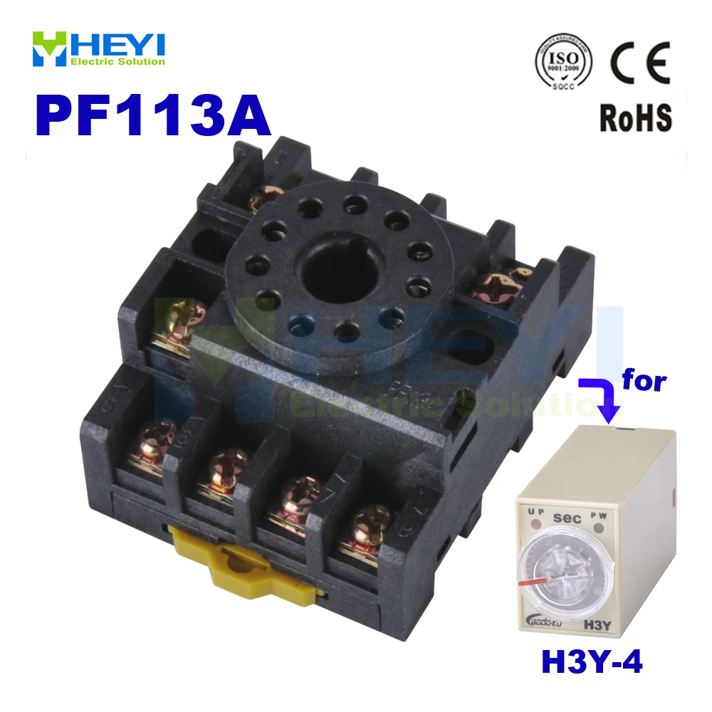 Совершенно новый 20 шт./лот релейное гнездо База PF113A используется для 10F/MK H3Y 4 JS14C