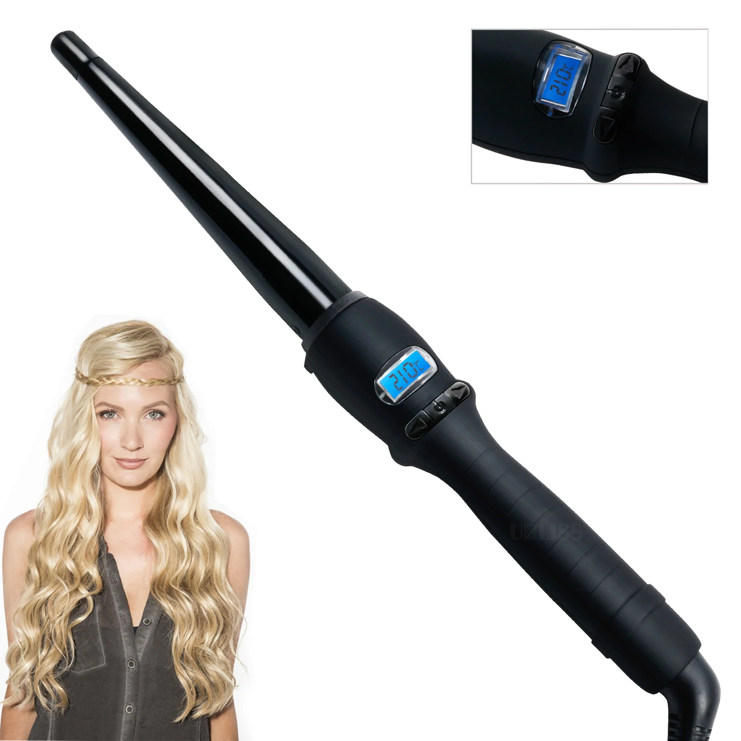 

Hair Curler Conical Curling Iron Single Tube Ceramic Infrared Hair Curling Iron Pear Flower Cone Hair Waver Hair Curler Roller
