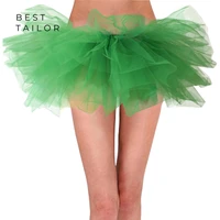 mini tutu skirt short petticoats 6 layers underskirt green sexy women dance prom party slip crinoline mixed colors rockabilly