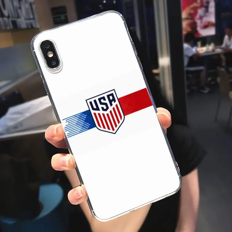 

America USA Flag Novelty Phone Case Transparent soft For iphone 5 5s 5c se 6 6s 7 8 11 12 plus mini x xs xr pro max