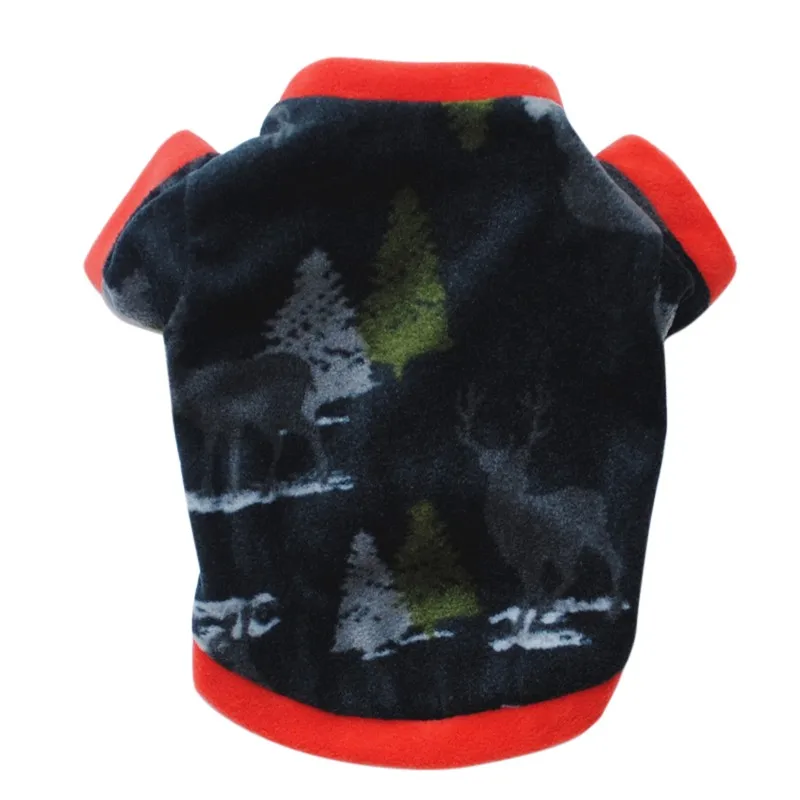 Зима осень пальто для собак Рождественский теплый свитер с принтом хлопковый