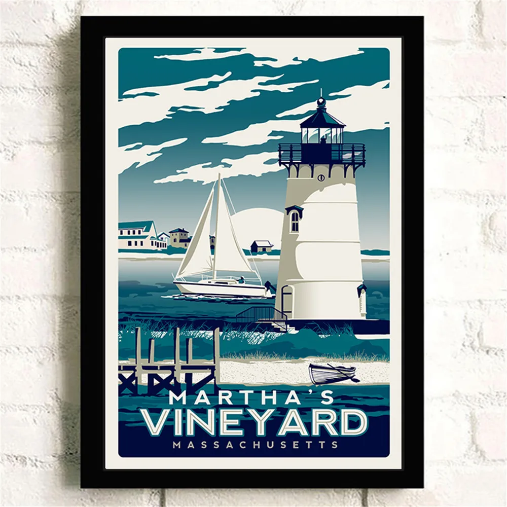 Винтажная живопись Аруба морской вид декор для гавайской комнаты печать на