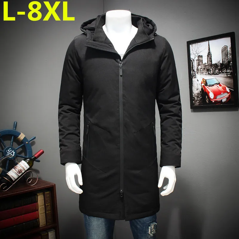 Размера плюс 8XL 7XL 6XL 5XL новый костюмы Куртки Бизнес длинные толстые зимние пальто