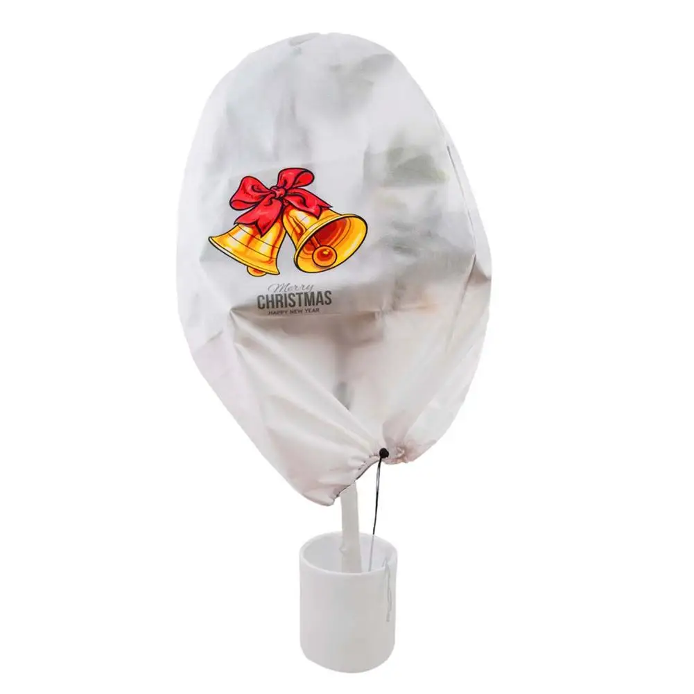 

Drawstring Plant Covers With Christmas Bell Pattern 31.49X41.3Inch Warm Plant Protection Cover Bags Frost Cloth Blanket Protec