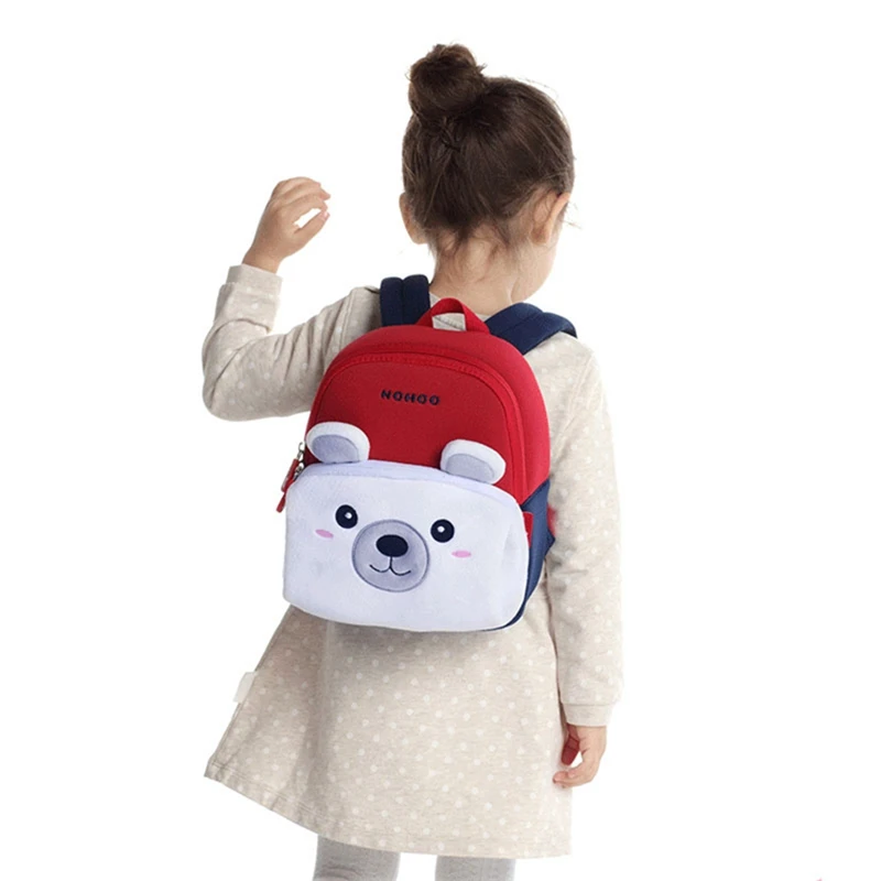 Рюкзак для мальчиков и девочек, школьный, с изображением белого медведя, подарок на Рождество, 2019