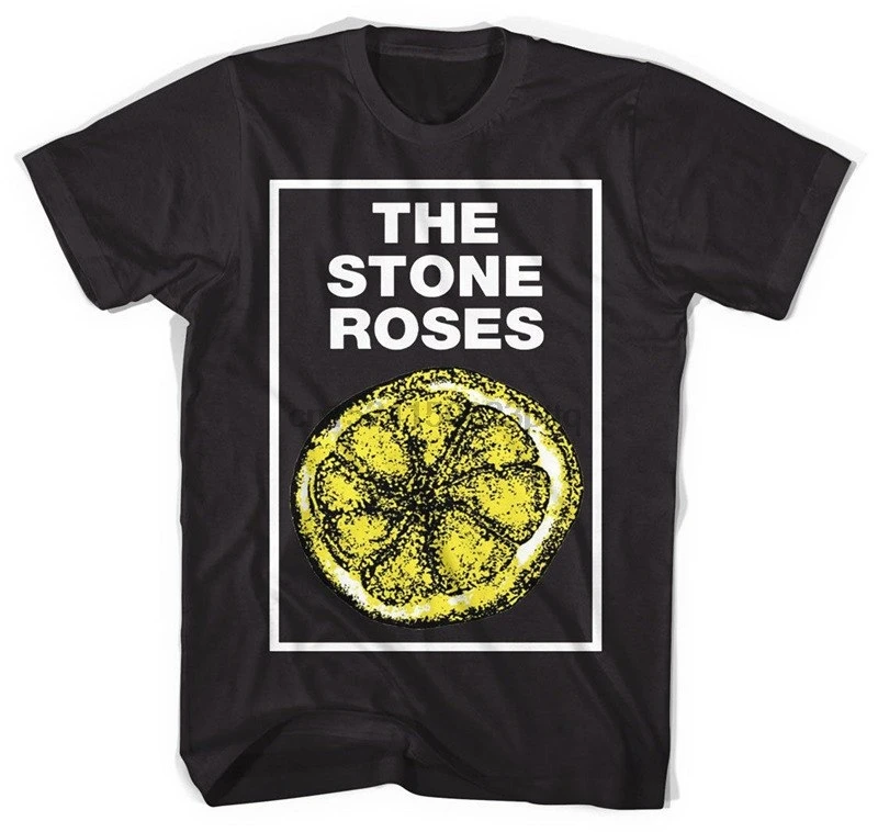 

High Quality T Shirt Short New Retro The Stone Roses Lemon Unisex Crew Neck Summer Tee Shirt For Men