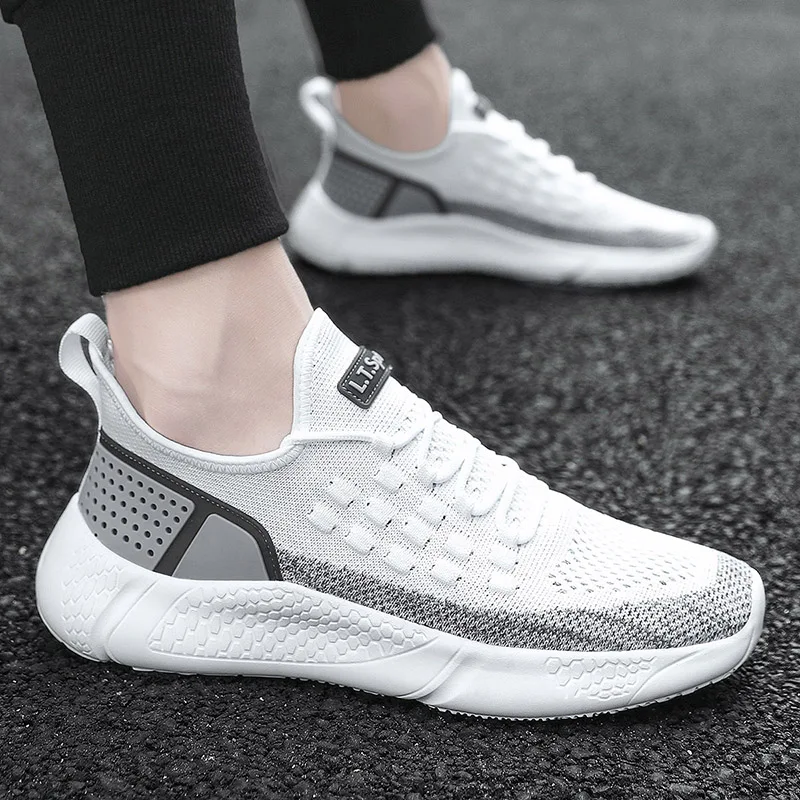 

New Casual Men Shoes Light Cushioning Sneakers Running Shoes Lightweight Comfortable Breathable Walking Lac-up Sneakers