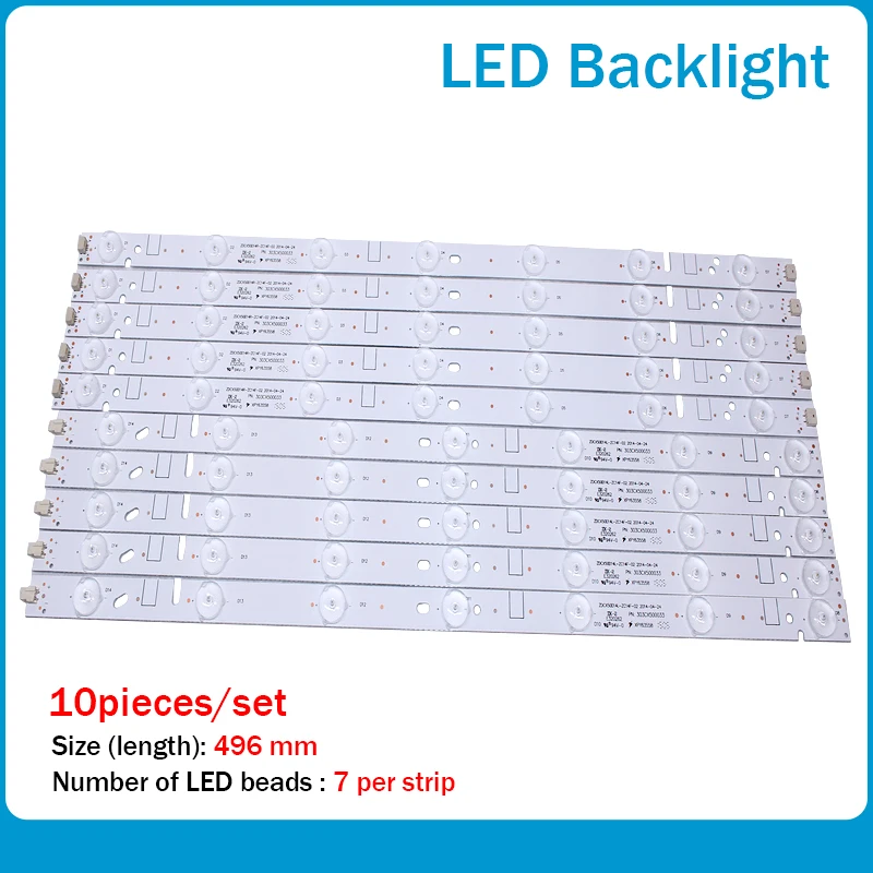 new 50pieces/set LED Backlight strip 7 lamp For ZDCX50D14R-ZC14F-02 01 ZDCX50D14L-ZC14F-02 303CX500033 LT-50E350 LT-50E560