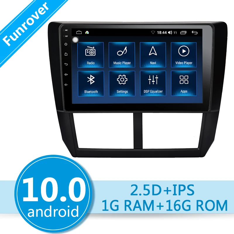 Funrover 2.5D + IPS android10.0 автомобильное радио GPS для Subaru Forester навигация 2008 2009 2010 2011 2012