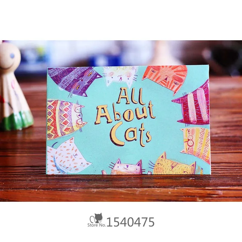 

A 1 set/lot Cute Animals Cat Writing Paper Envelopes for Wedding Invitation Letters Cards Storage Girls Kids Gifts Decoration
