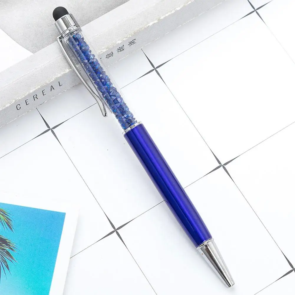 

Metal Pen Diamond Capacitor Pen Multicolor Ballpoint Ball LOGO Stationery Metal Pen Custom Pen Advertising Crystal Pen Supp P1A0