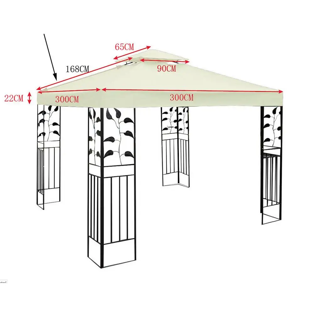 

10x10" Gazebo Top Canopy Replacement Outdoor Courtyard Swimming Pool Gazebo Canopy Triangles Sun Shade Sail Single/Double Layer