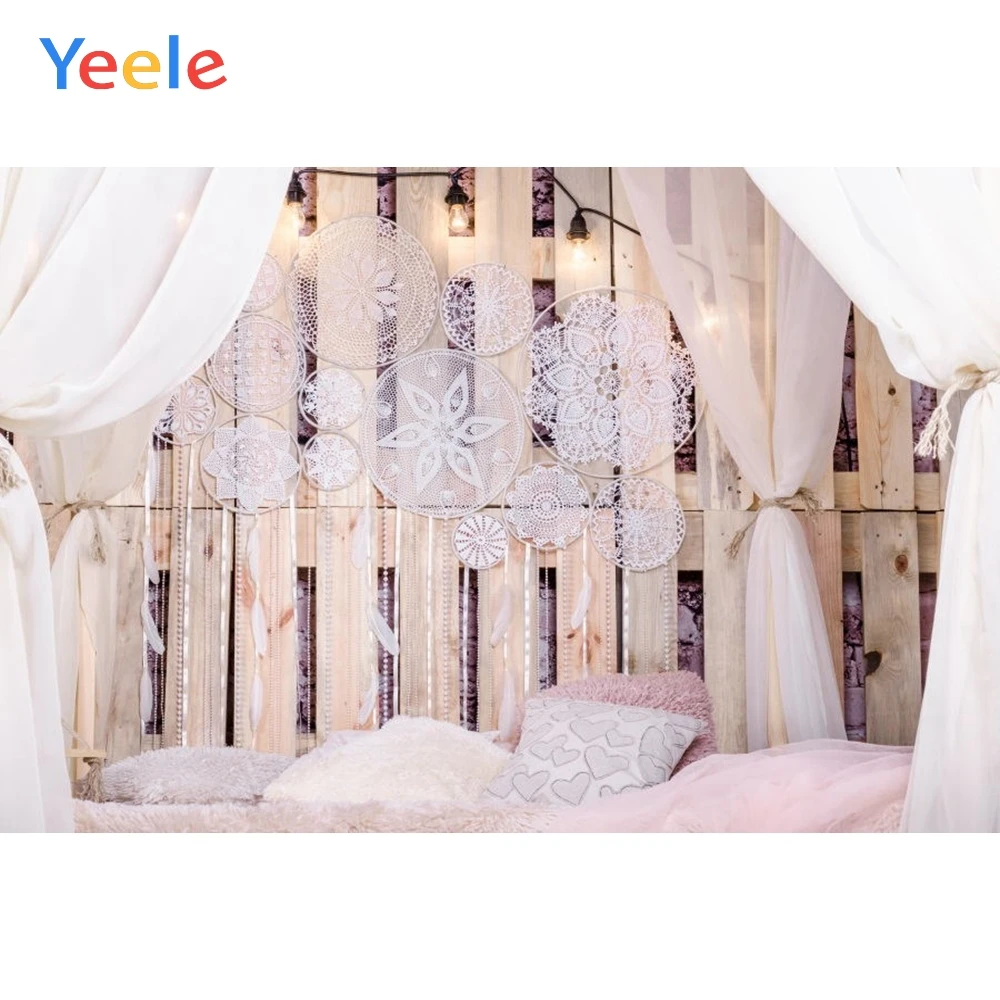 Фон для студийной фотосъемки новорожденных с изображением деревянной доски