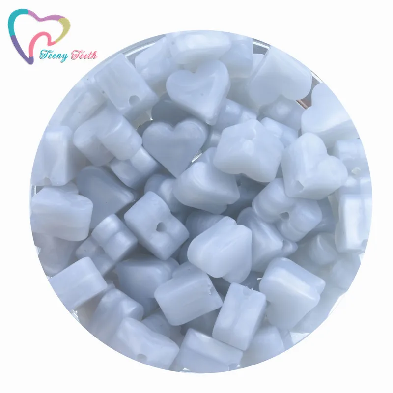 Teeny teeth 20 шт. металлический серый мини Звезда Силиконовые Бусины зубной