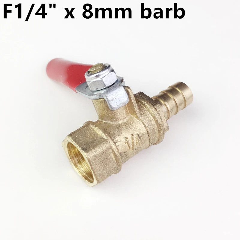 1/4 &quot3/8&quot 1/2 &quotлатунный колючий шаровой клапан 8 мм 10 медные латунные шаровые