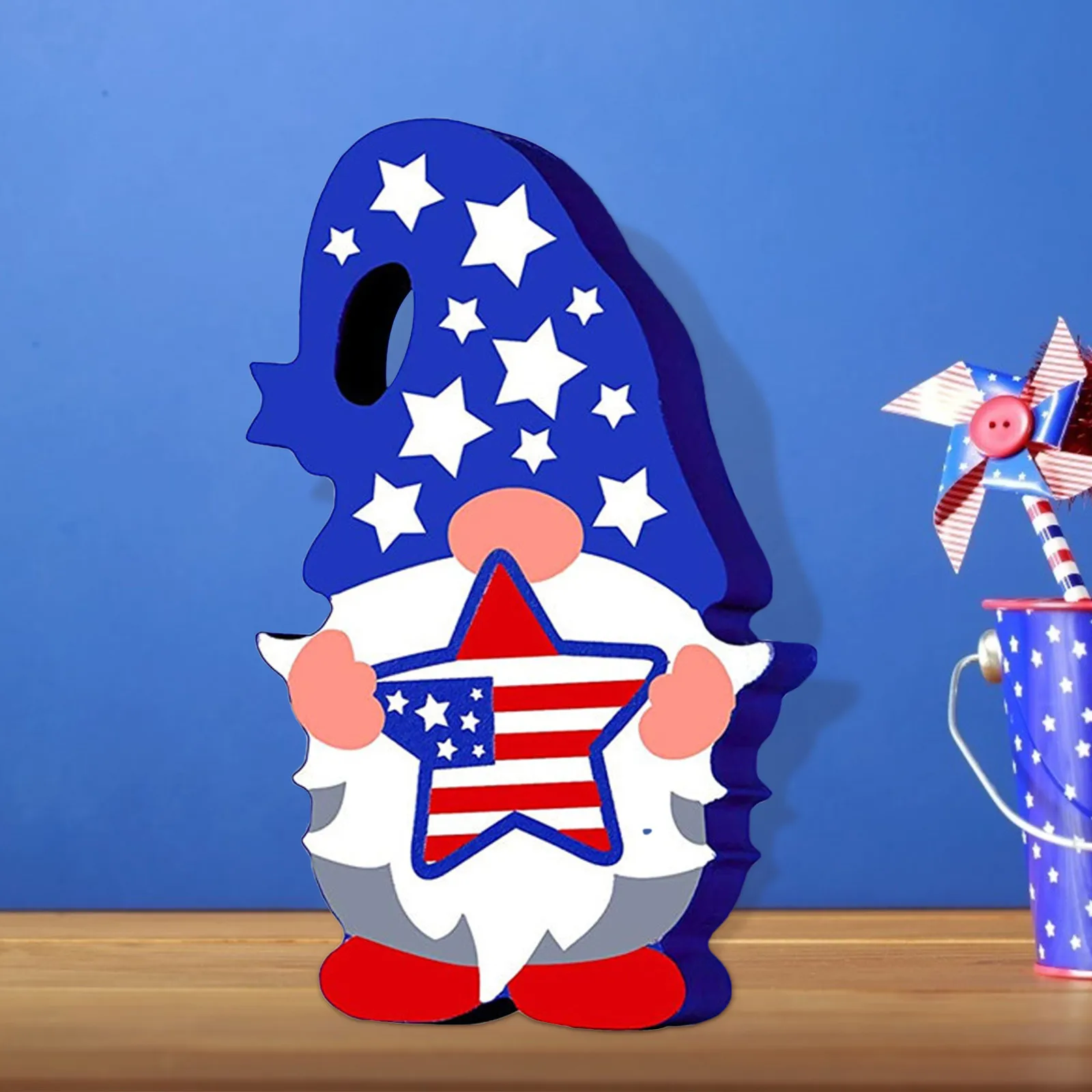 

#56 Decorations American Independence Day Ornaments Dwarf Doll Wooden Tabletop Ornaments Woonkamer Accessoires