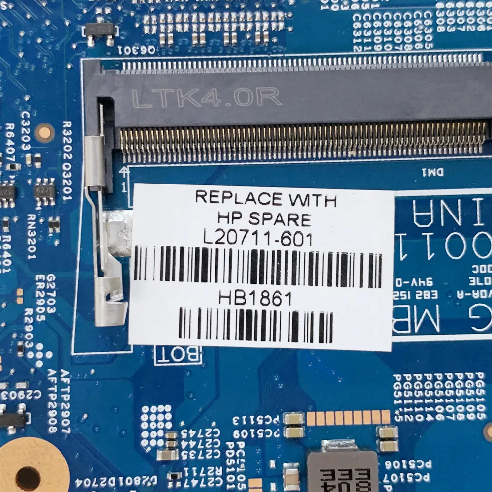 Материнская плата для ноутбука HP PAVILION X360 14-CD 14M-CD L18175-601 с процессором SR3W0 I3-8130u