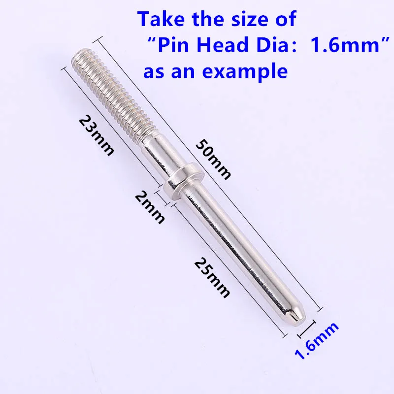 10/50/100 шт. DIY Тесты Весна позиционирования пин 50 мм с круглой головкой