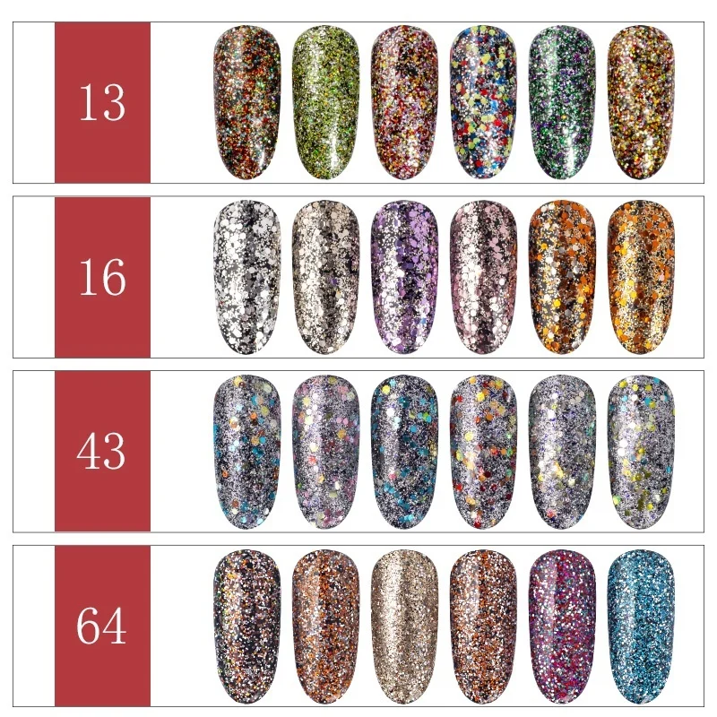 6 шт./компл. красочные свободные порошок ярко-розовый маленький лазерный Красивая