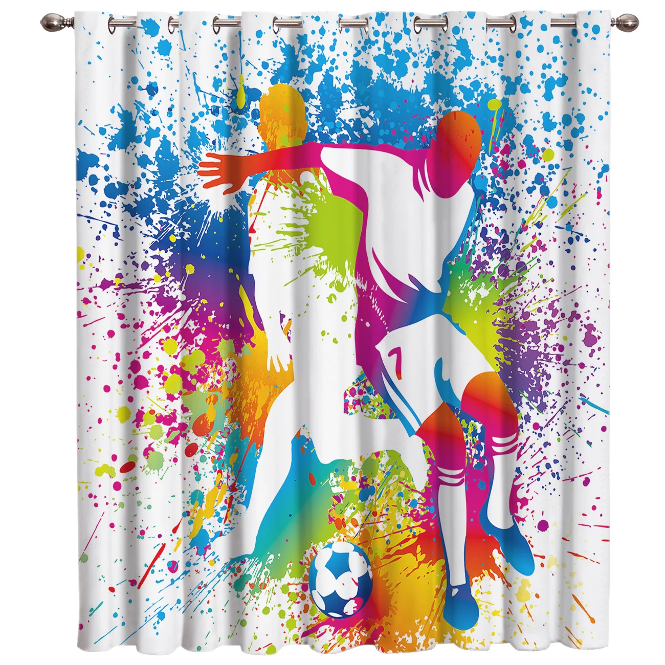 Спортивная занавеска на окна для игры в футбол s Valance штора темноте гостиной