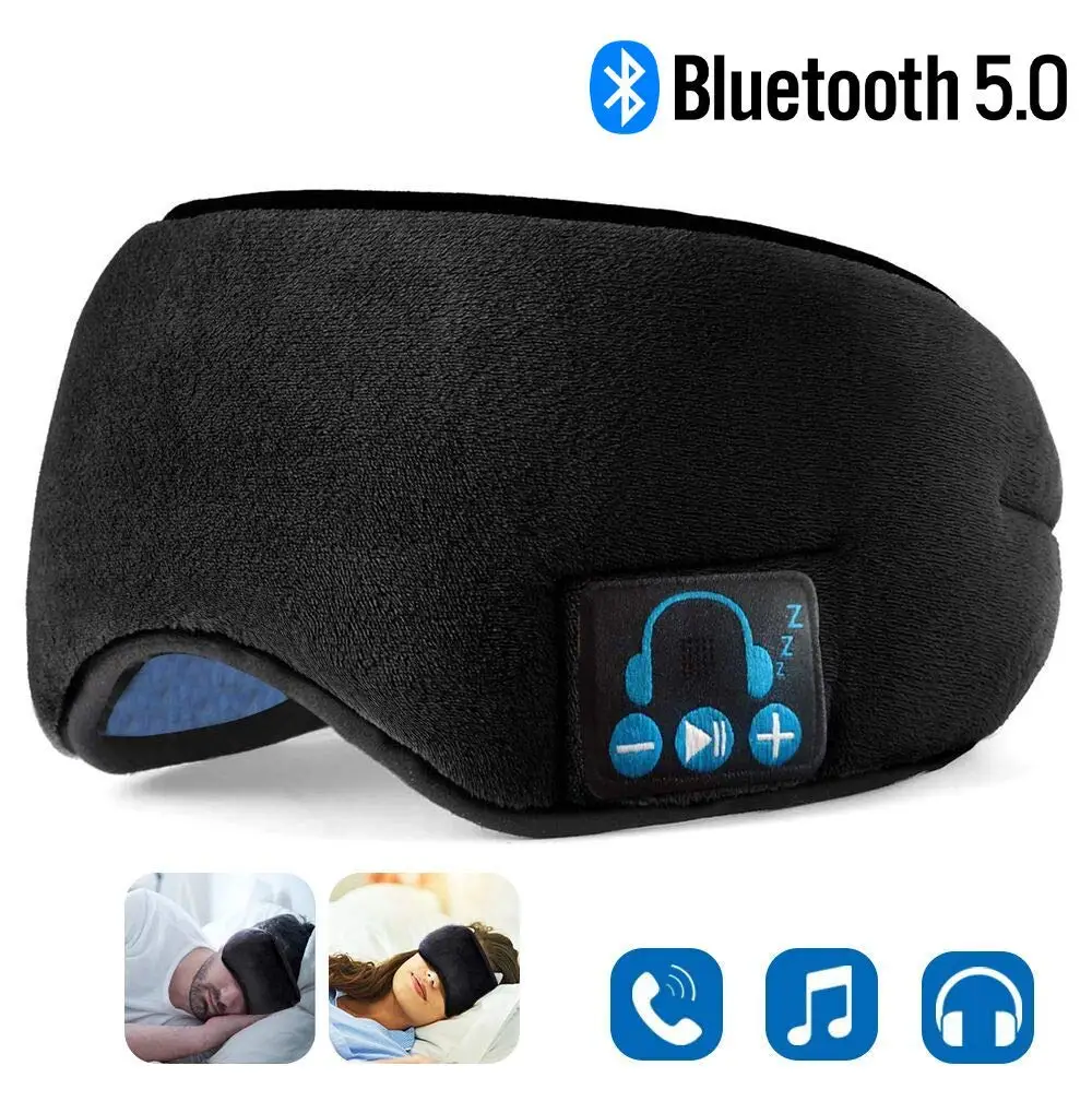 Наушники для сна маска глаз Bluetooth Беспроводной повязка супер мягкие моющиеся