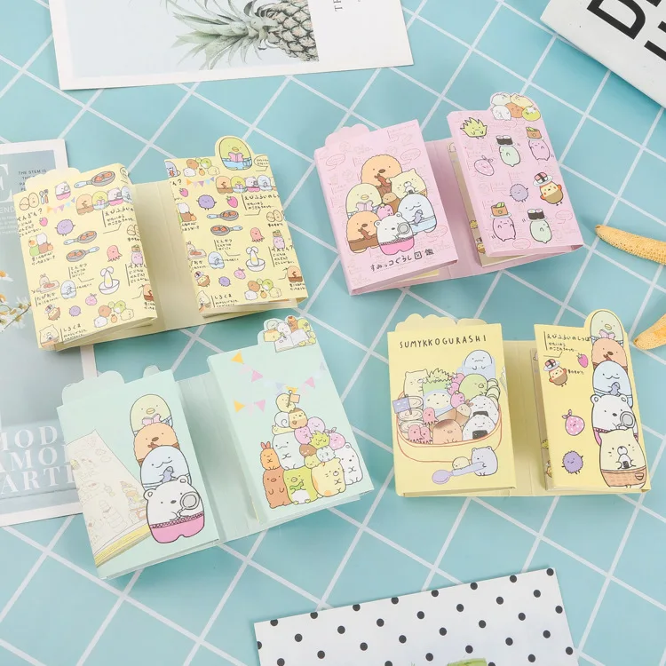43% японское существо в уголке мультяшная Милая записная книжка складной дневник