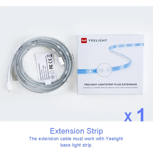 1 extension strip Xiaomi Yeelight световая полоса плюс умный светодиодный Светлая повязка Расширительная версия пульт дистанционного управления работа с HomeKit MIJIA умный дом приложение - Цвет: 1 extension strip