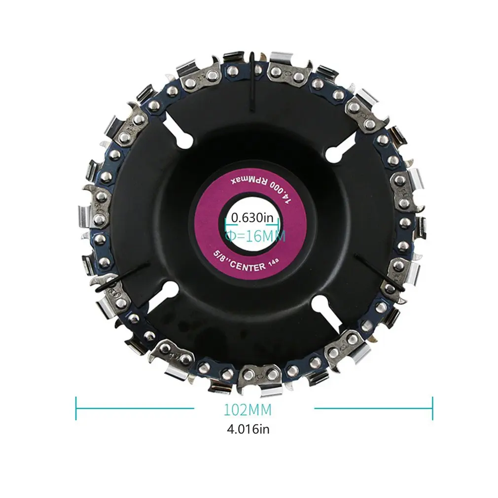 

Grinding Chain Wheel 4 Inch Chain Plate Angle Grinder Sprocket Wood Carving Plate Black Disc Angle Grinder With Chain Plate