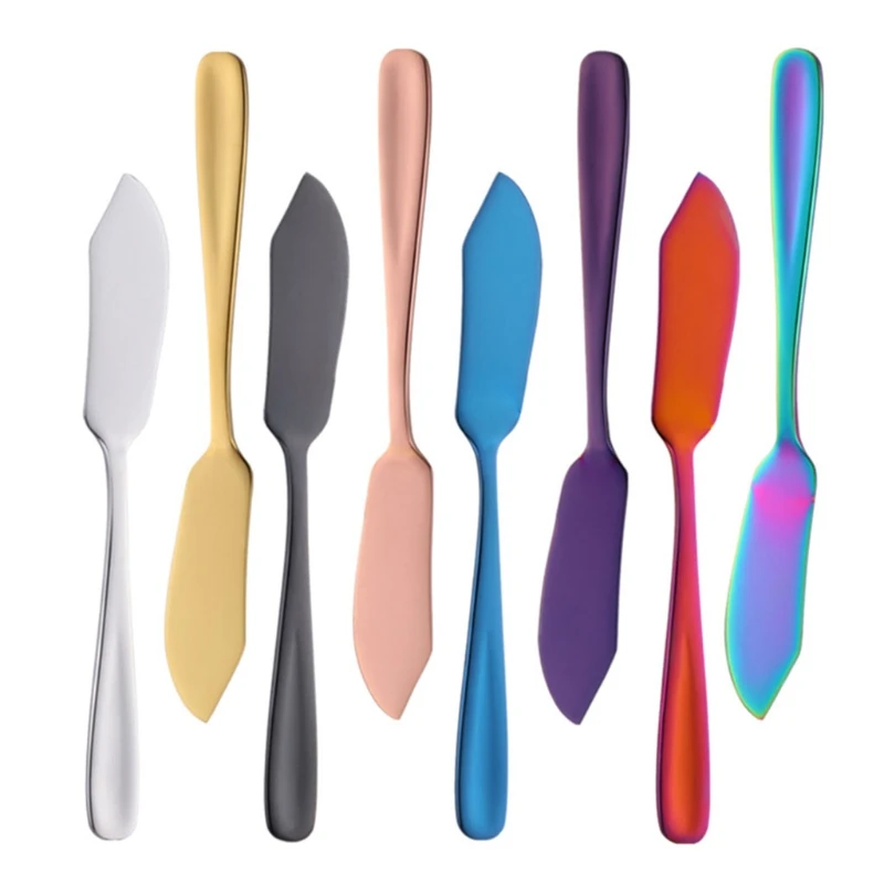 

Butter Knife Cheese Dessert Jam Spreaders Stainless Steel Cream More Colors Knifes Western Cutlery Breakfast Dinner Tool