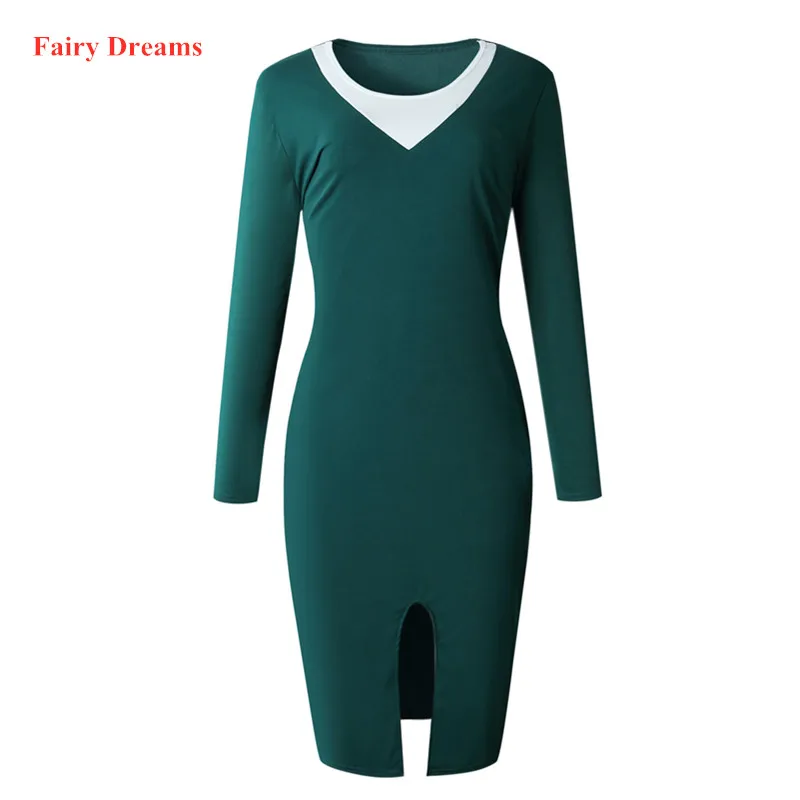 Зеленые африканские платья для женщин облегающее платье карандаш с Боковым