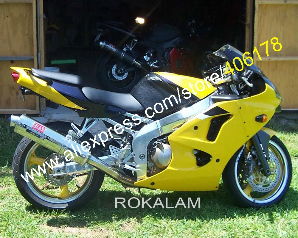 

Для Kawasaki NINJA ZX6R 00 01 02 ZX 6R ZX-6R 2000 2001 2002 желтый Бесплатный индивидуальный комплект обтекателей (литьё под давлением)