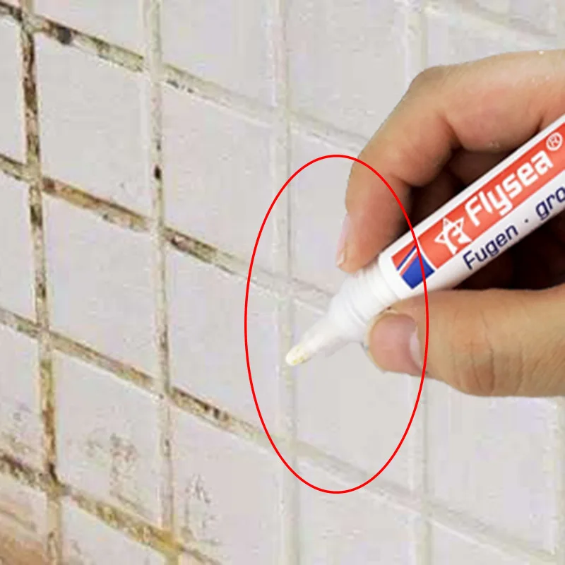 Waterproof Tile Gap Repair Color Pen White Refill Grout Mouldproof Filling Agents Wall Porcelain Bathroom Paint Cleaner | Обустройство