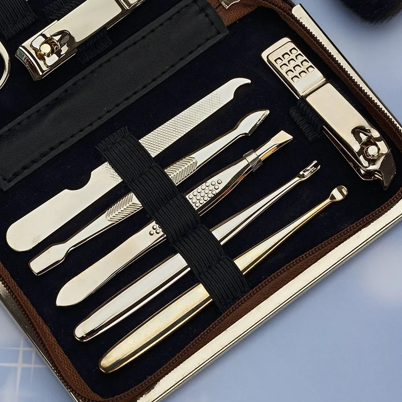 

9PCS High-End Stainless Steel Nail Clippers Set Beauty Manicure Care Tools Pedicure Kit Nail Scissors Nail Care