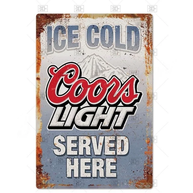 

MVP Beer Lettering Retro Pattern Bar Metal Sign Board Plaque Tin Sign Metal Plate Wall Art Decoration Club Decoration Board