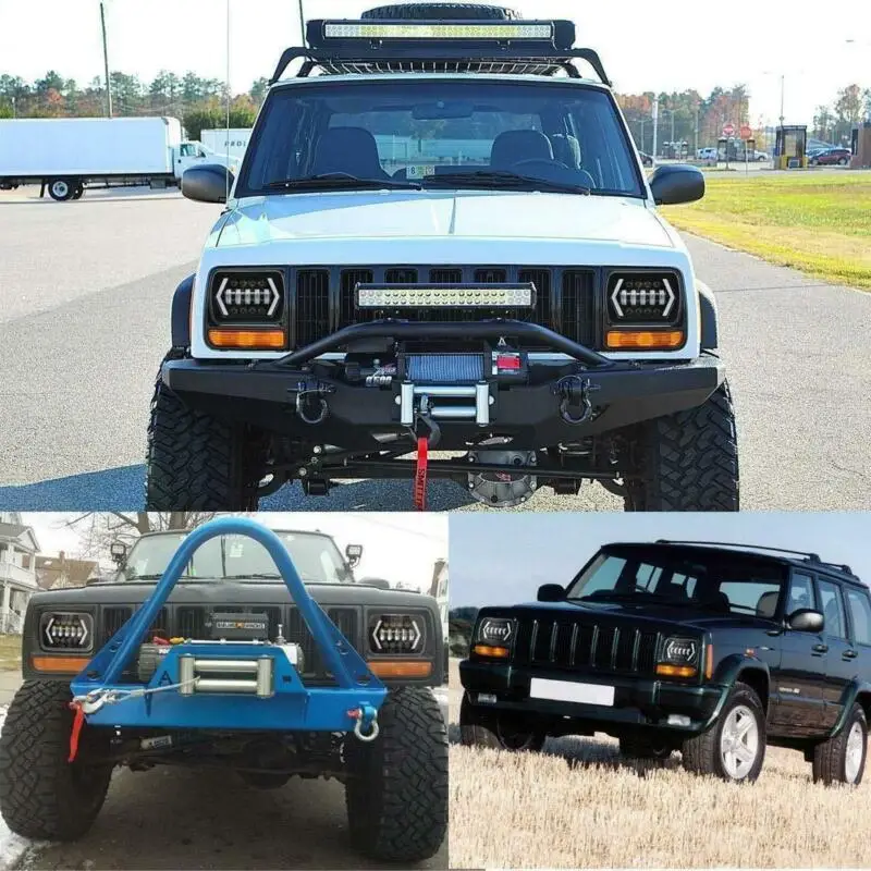 300 Вт квадратный 7 дюймов 8 Beads светодиодный светильник для Jeep Wrangler YJ 1987 1995