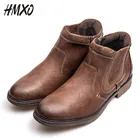 Спецодежда HMXO мужские ботинки с круглым носком однотонные утепленные Ботинки Martin кожаные удобные и модные мужские короткие ботинки