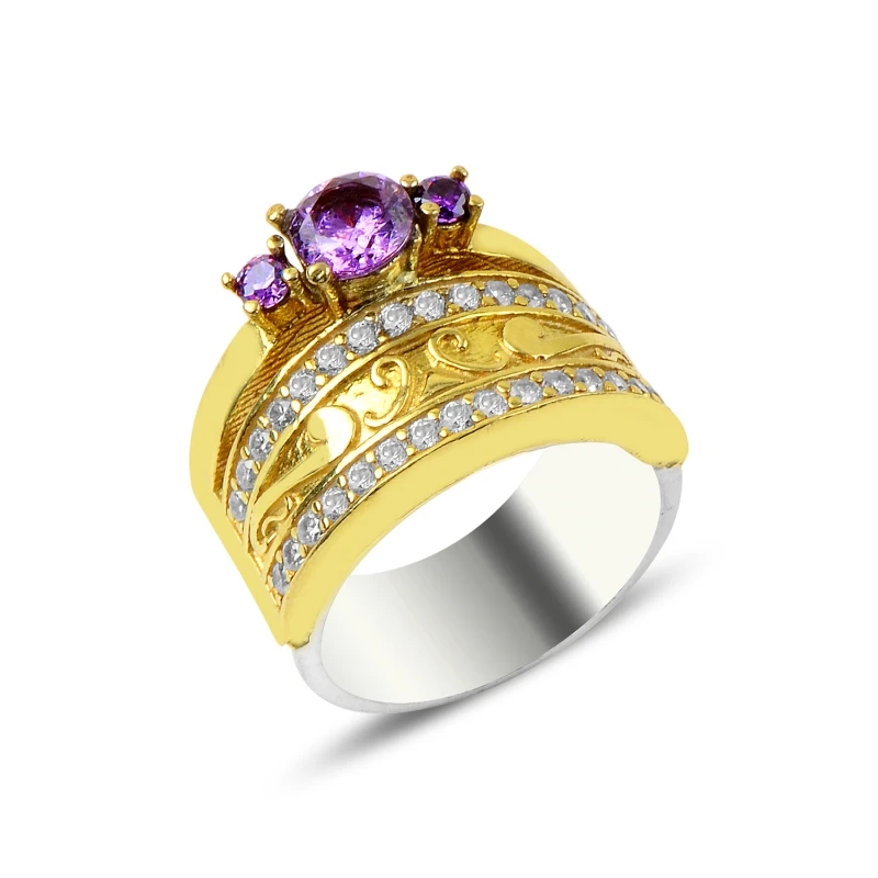 

Серебряное циркониевое кольцо Silverlina