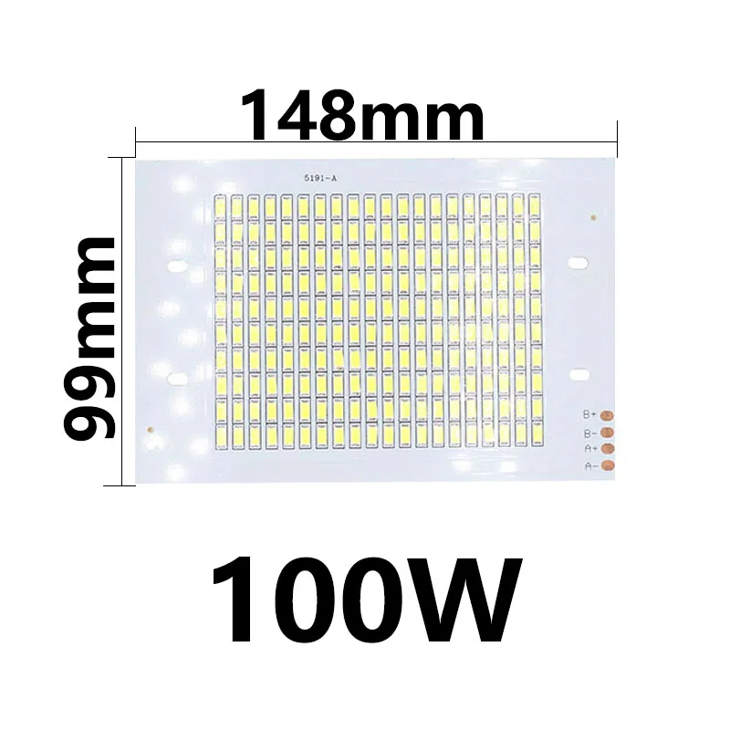 100W 148x99mm SMD5730 светодиодный светильник с кристаллами 50 Вт, 100 Вт, 150 Вт, 200 Вт, высокомощный Светодиодный прожектор COB 30-36 в для точечного светильника, точечный светильник, уличный светильник - Испускаемый цвет: 100W 148x99mm