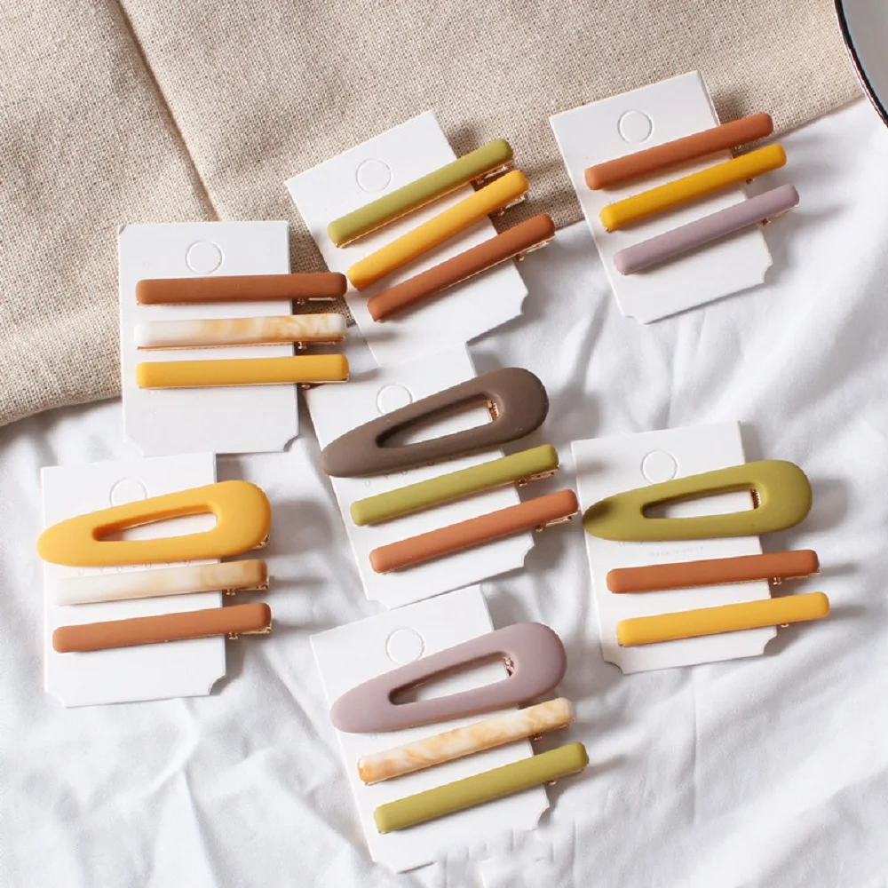 

Геометрические заколки для волос ярких цветов для женщин и девочек, желеобразные заколки для волос в Корейском стиле, аксессуары для волос