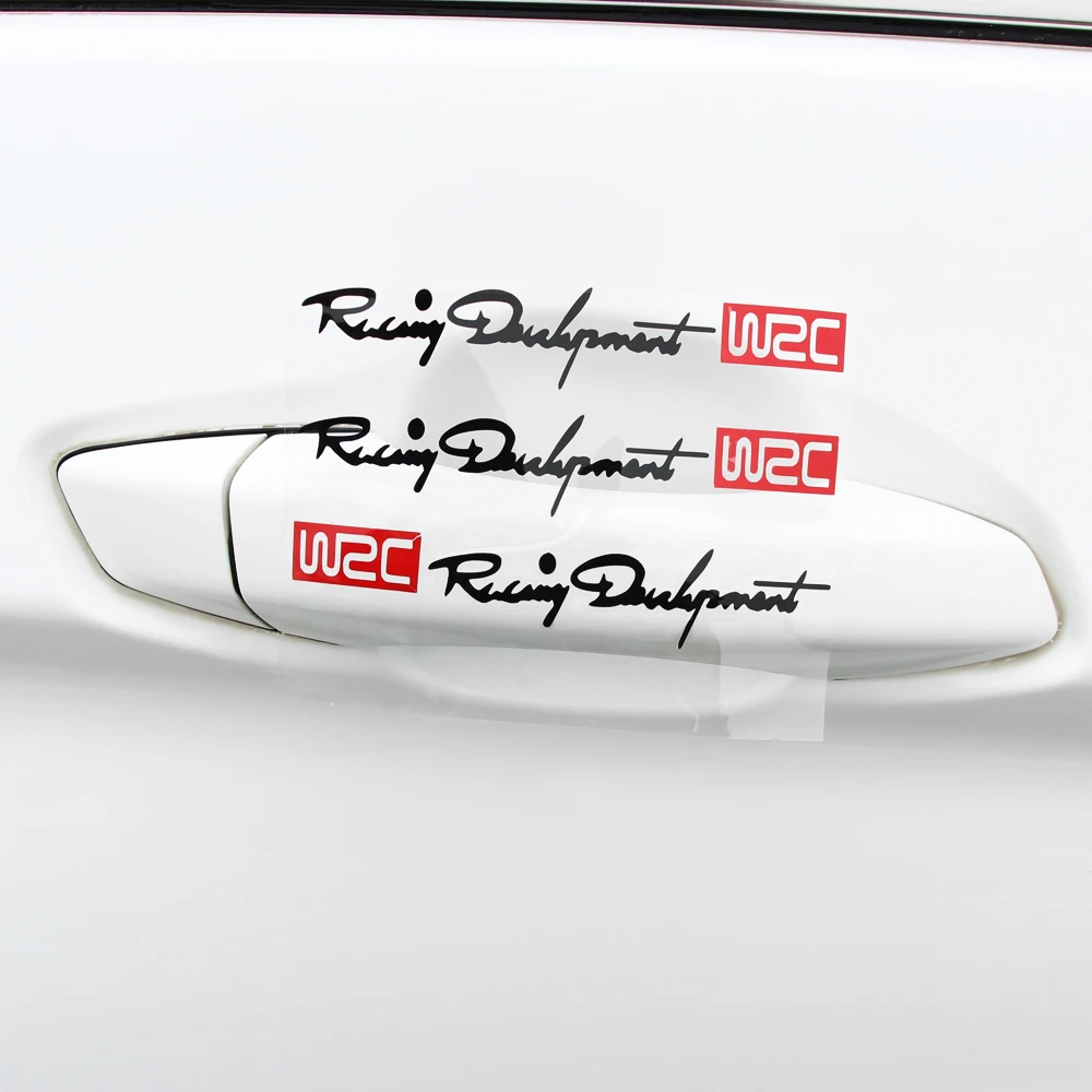 4 шт./лот автомобильные наклейки на зеркало заднего вида WRC ралли гонки полоса
