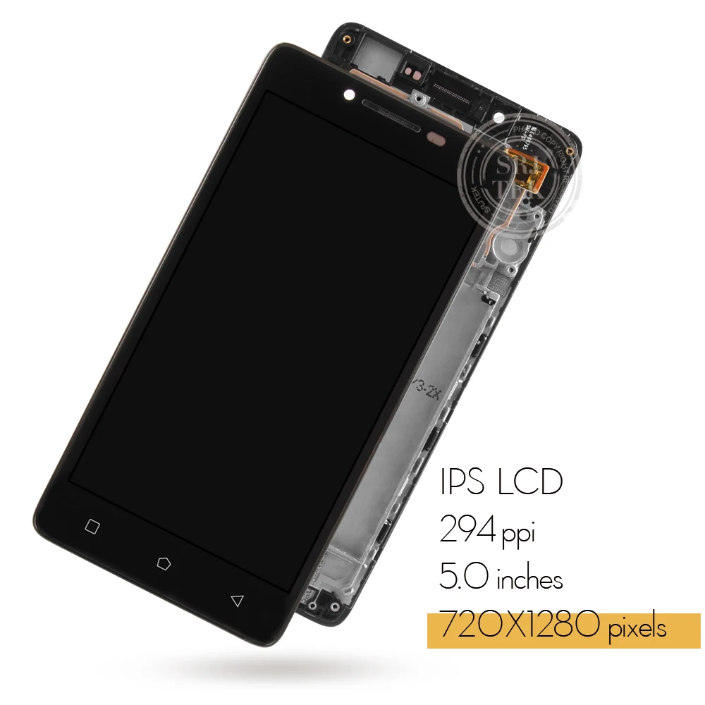 ЖК-дисплей 5 дюймов для Lenovo A6010 сенсорный экран с дигитайзером в сборе рамкой