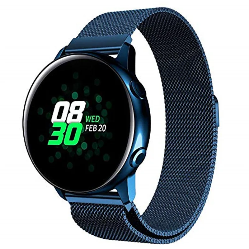 20 мм 22 Milanese Loop Магнитный браслет для Samsung Galaxy Watch Active 40 мм/Galaxy 42 46 мм/Gear S3/S2