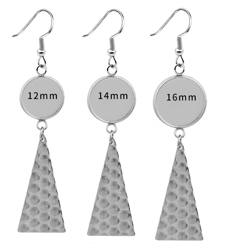 Основа для сережек подвесок из нержавеющей стали комплект 6 заготовок сделай сам