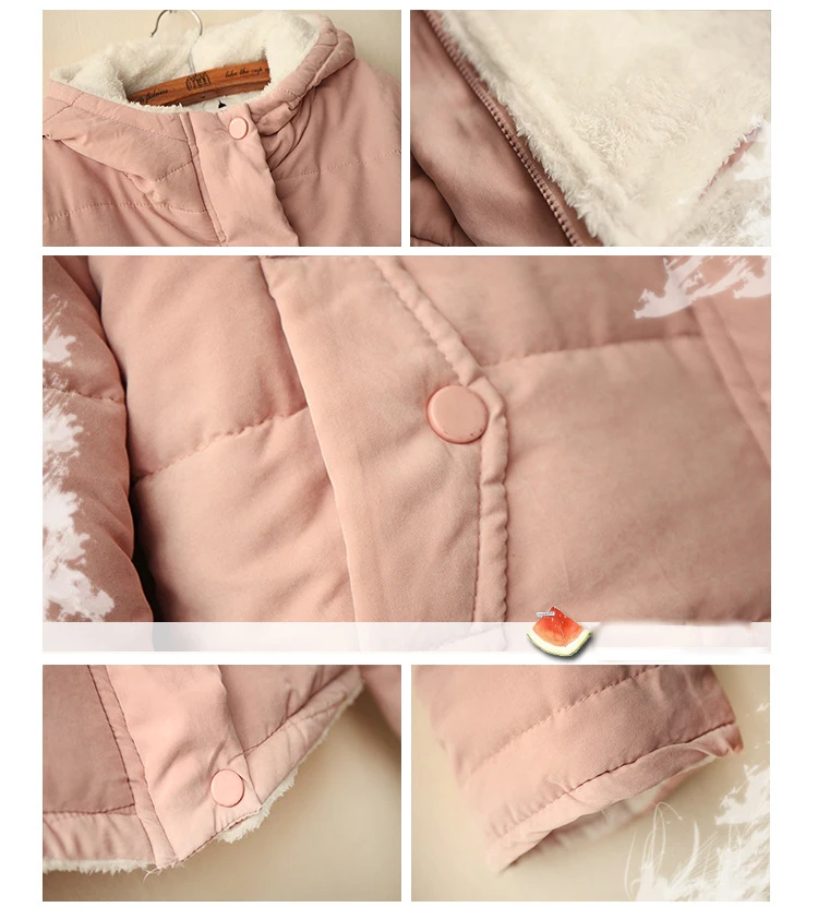 Winter Coats Hooded Thick Cotton Warm Female Jacket Fashion Short paragraph Wadded Coat Outwear