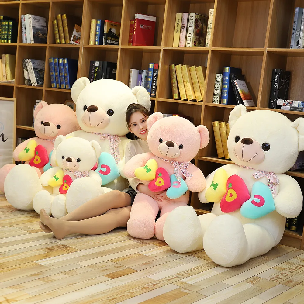 Huggable высокое качество искусственный плюшевый медведь с сердечками мягкие