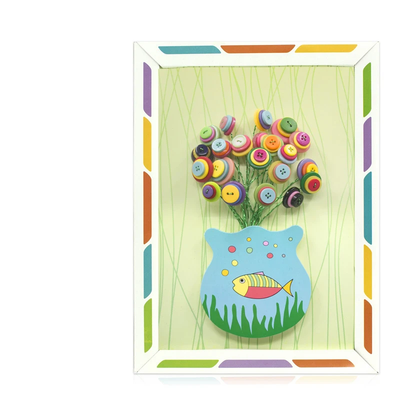 1set Kids Crafts Toy Handmade Button Bouquet Children Creative Educational Toys DIY Kit Gift | Игрушки и хобби