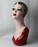 high quality fiberglass vintage female mannequin dummy head for hat display